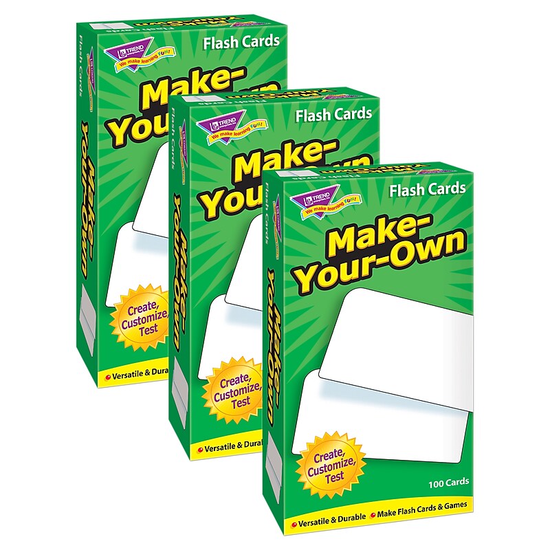 TREND Make-Your-Own Skill Drill Flash Cards, 3 Packs (T-53010-3) image 1