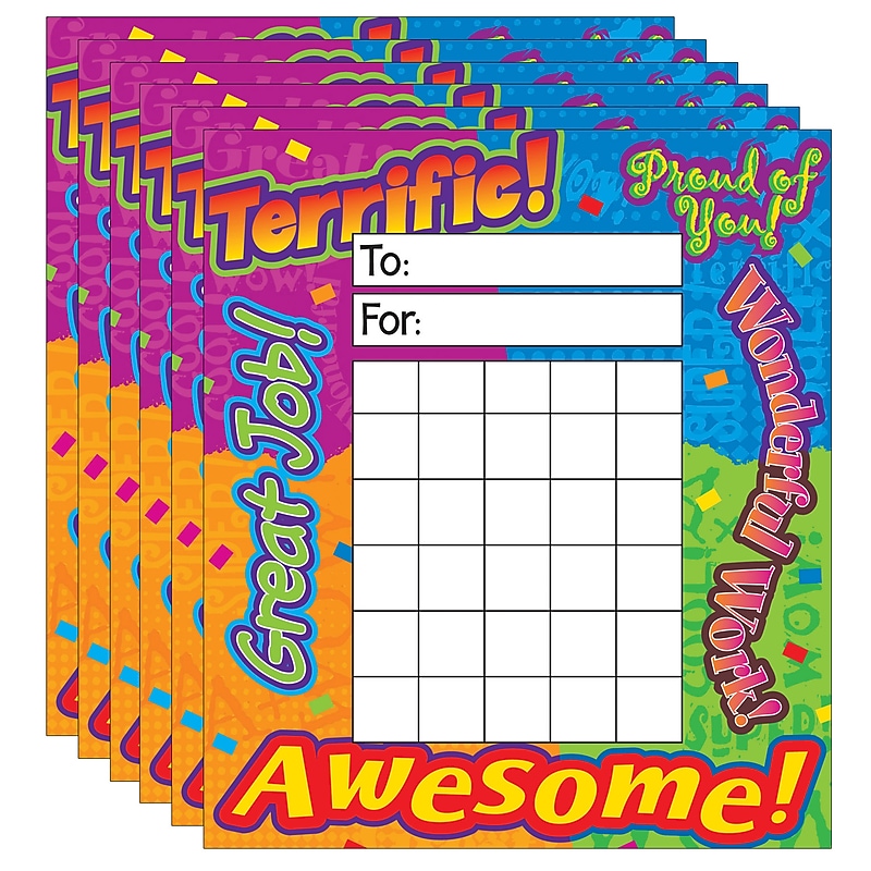 TREND Reward Words Incentive Pad, 36 Sheets Per Pad, Pack of 6 (T-73003-6) image 1