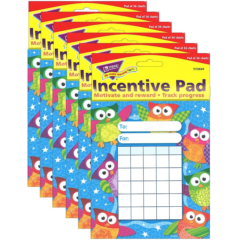 TREND Owl-Stars! Incentive Pad, Pack of 6 (T-73034-6) image 1