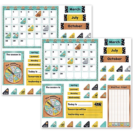 TREND I ♥ Metal Calendar Bulletin Board Set Per Set, 2 Sets (T84252