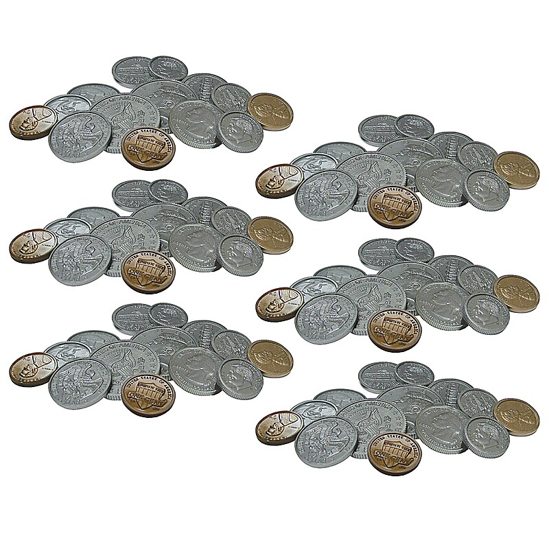 Teacher Created Resources Play Money: Assorted Coins, Pack of 6 (TCR20639-6) image 1