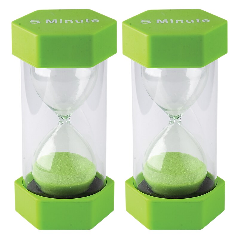 Teacher Created Resources® 5 Minute Sand Timer - Large, Pack of 2 (TCR20660-2) image 1