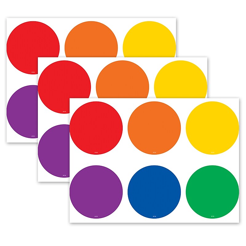 Teacher Created Resources® Spot On® Colorful Circles Carpet Markers, 12 Per Pack, 3 Packs (TCR77048-3) image 1
