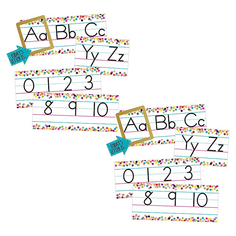 Teacher Created Resources Confetti Alphabet Line Bulletin Board Set, 2 Sets (TCR8804-2) image 1