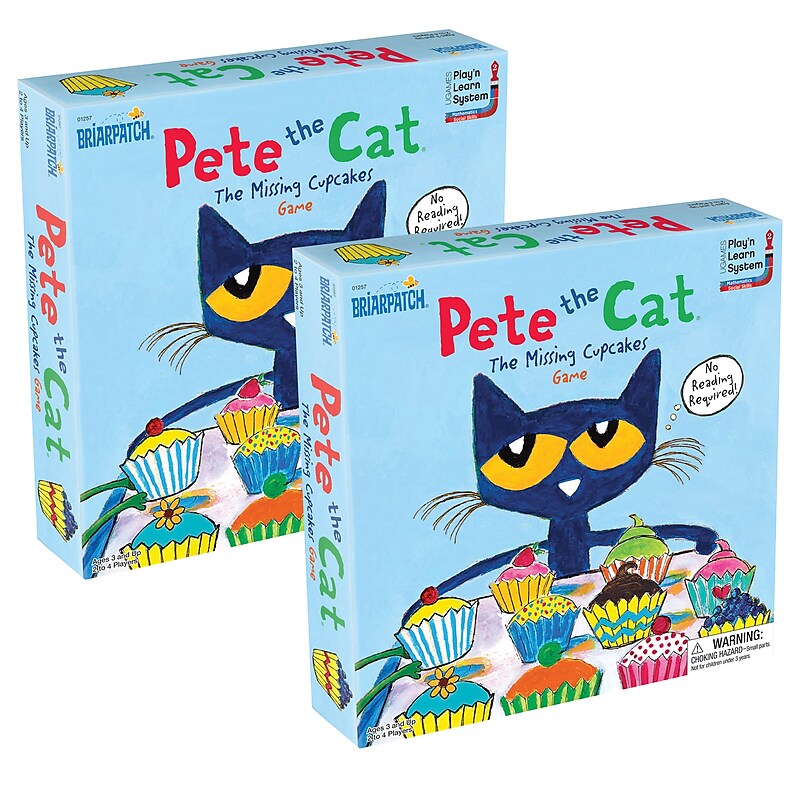 Briarpatch Pete the Cat The Missing Cupcakes Game, Pack of 2 (UG-01257-2) image 1