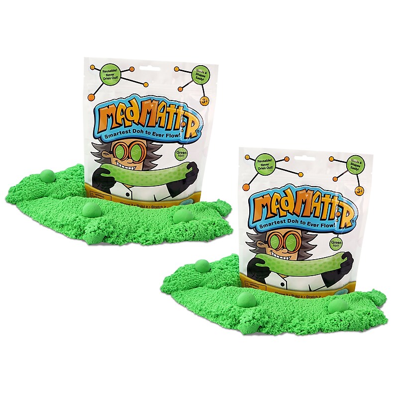 Relevant Play Mad Mattr, Green, 10 oz. Per Pack, 2 Packs (WAB210700-2) image 1