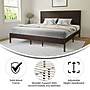 Flash Furniture Asher Dark Brown Platform Bed with Wooden Slats and Headboard, King (MG09004KBKDKBRN)~#|#~sp209870603_sc7