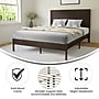 Flash Furniture Asher Dark Brown Platform Bed with Wooden Slats and Headboard, Queen (MG09004QBQDKBRN)~#|#~sp209872325_sc7