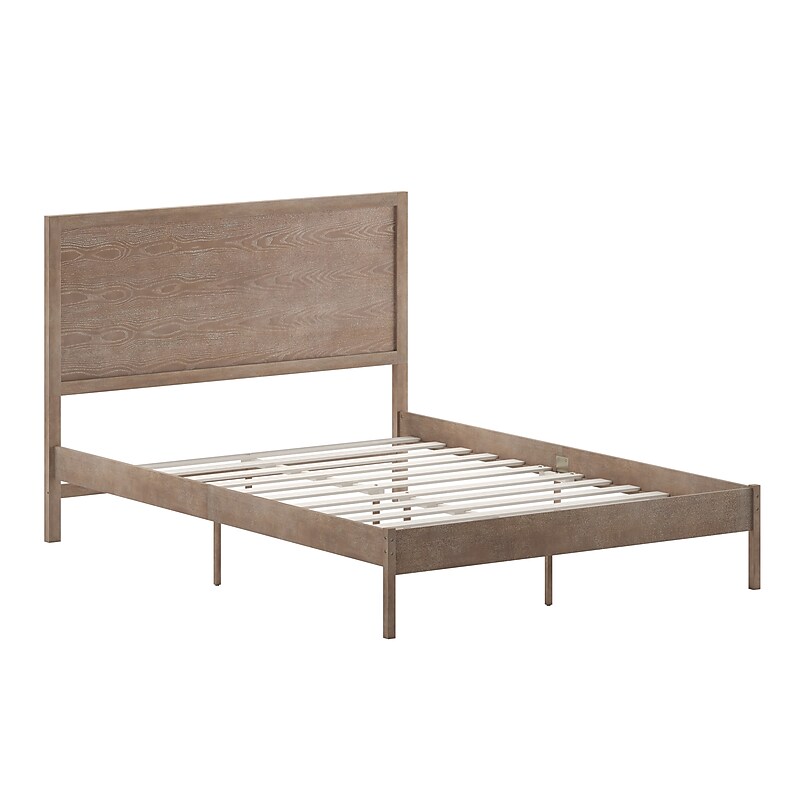 Flash Furniture Asher Light Brown Platform Bed with Wooden Slats and Headboard, Queen (MG09004QBQOAK) image 1