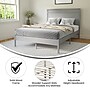 Flash Furniture Kingston Gray Platform Bed with Wooden Slats and Headboard, Full (MG09003FBFGW)~#|#~sp209873848_sc7