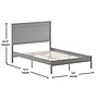 Flash Furniture Kingston Gray Platform Bed with Wooden Slats and Headboard, Full (MG09003FBFGW)~#|#~sp209873867_sc7