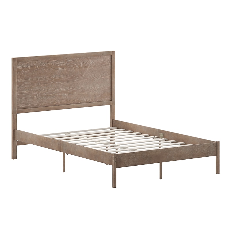 Flash Furniture Asher Light Brown Platform Bed with Wooden Slats and Headboard, Full (MG09004FBFOAK) image 1