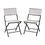 Flash Furniture Rouen Indoor/Outdoor Foldable French Bistro Chairs, Black/White, 2/Pack (2FVFWA086BLKWHT)~#|#~sp209880078_sc7