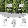 Flash Furniture Rouen Indoor/Outdoor Foldable French Bistro Chairs, Black/White, 2/Pack (2FVFWA086BLKWHT)~#|#~sp209880085_sc7