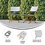 Flash Furniture Rouen Indoor/Outdoor Foldable French Bistro Chairs, Navy/White/Natural, 2/Pack (2FVFWA086NVYWHT)~#|#~sp209880120_sc7