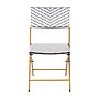 Flash Furniture Rouen Indoor/Outdoor Foldable French Bistro Chairs, Navy/White/Natural, 2/Pack (2FVFWA086NVYWHT)~#|#~sp209880125_sc7