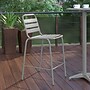 Flash Furniture Lila Indoor-Outdoor Restaurant Bar Height Stool with Slat Back, Silver (TLH015H)~#|#~sp210039538_sc7