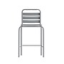 Flash Furniture Lila Indoor-Outdoor Restaurant Bar Height Stool with Slat Back, Silver (TLH015H)~#|#~sp210039549_sc7