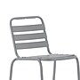 Flash Furniture Lila Indoor-Outdoor Restaurant Bar Height Stool with Slat Back, Silver (TLH015H)~#|#~sp210039550_sc7