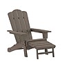 Flash Furniture Newport Adirondack Chair with Cup Holder and Pull Out Ottoman, Brown (LEHMP1044110BR)~#|#~sp210039554_sc7