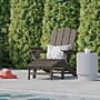 Flash Furniture Newport Adirondack Chair with Cup Holder and Pull Out Ottoman, Brown (LEHMP1044110BR)~#|#~sp210039556_sc7