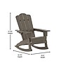 Flash Furniture Newport Adirondack Rocking Chair with Cup Holder, Brown (LEHMP104431BR)~#|#~sp210039575_sc7