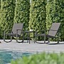 Flash Furniture Brazos Outdoor Rocking Chair Bistro Set with 2 Chairs and Table, Gray/Black (FVFSC2315GRY)~#|#~sp210039600_sc7