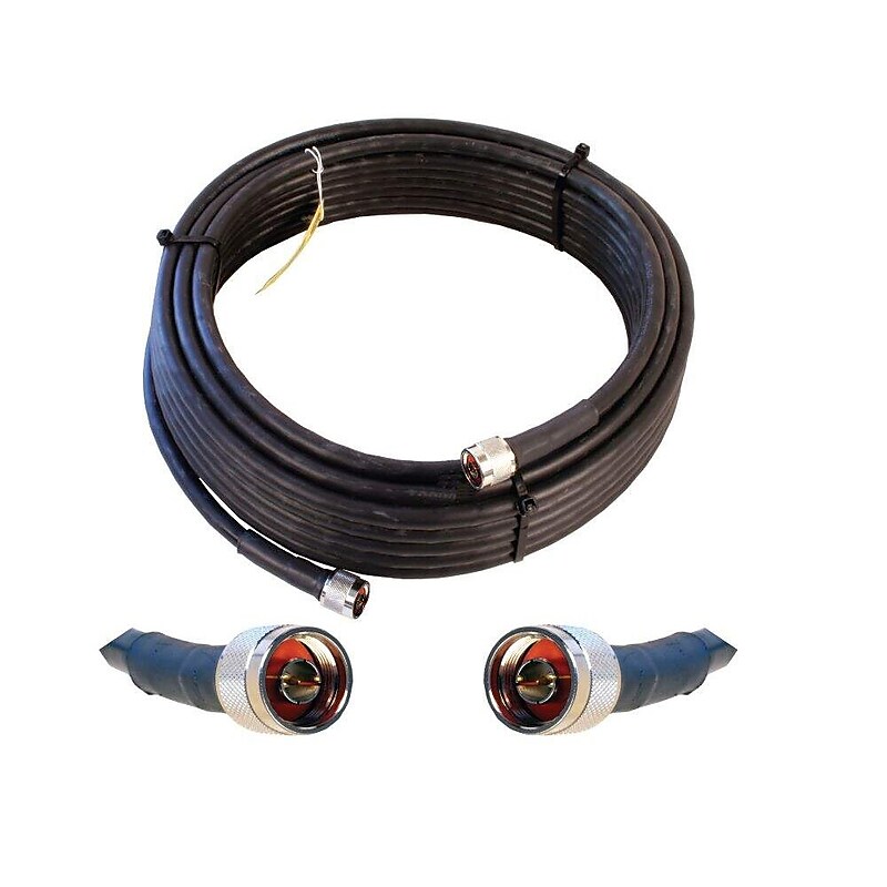 Wilson 60' WILSON400 Ultra Low Loss Coax Cable for Antenna, Amplifier, Tap, Splitter, Black (952360) image 1