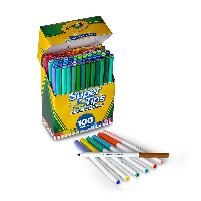 Crayola® Super Tips Washable Markers 100/Pack (58-5100) image 1