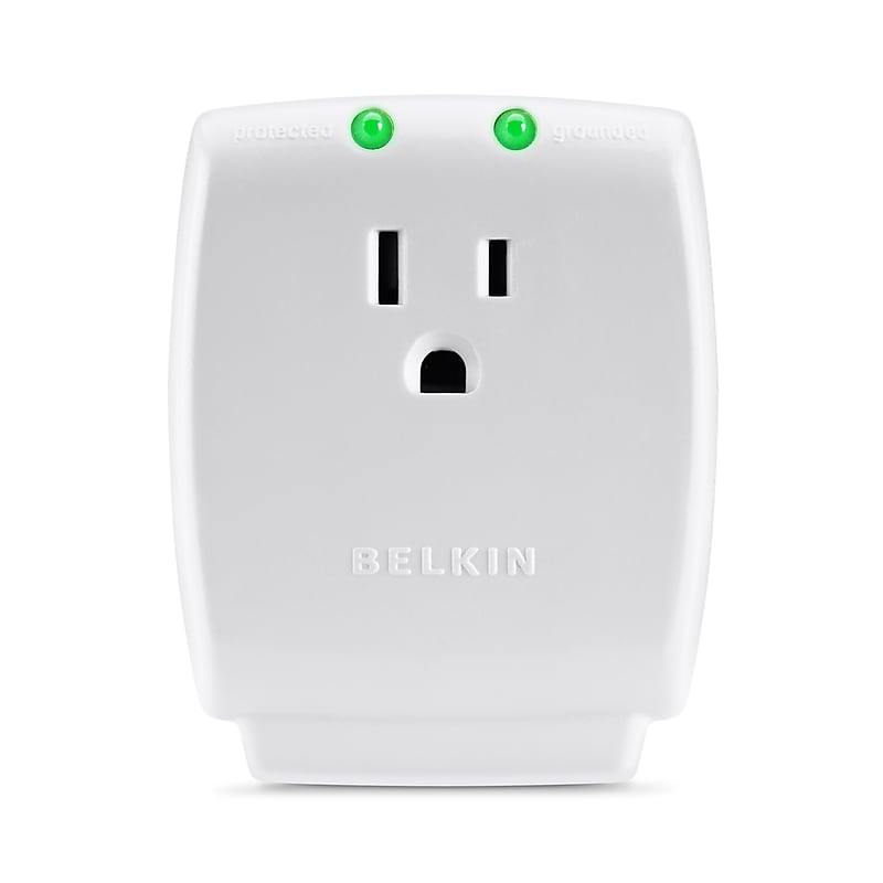 Belkin SurgeMaster 1 Outlet Surge Suppressor, 885 Joules, White (F9H100-CW) image 1