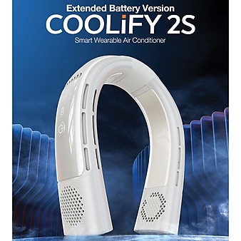 TORRAS COOLIFY 2S Bladeless 5,000 mAh Rechargeable Portable Neck Fan and Heater, White (X00FG1B004)