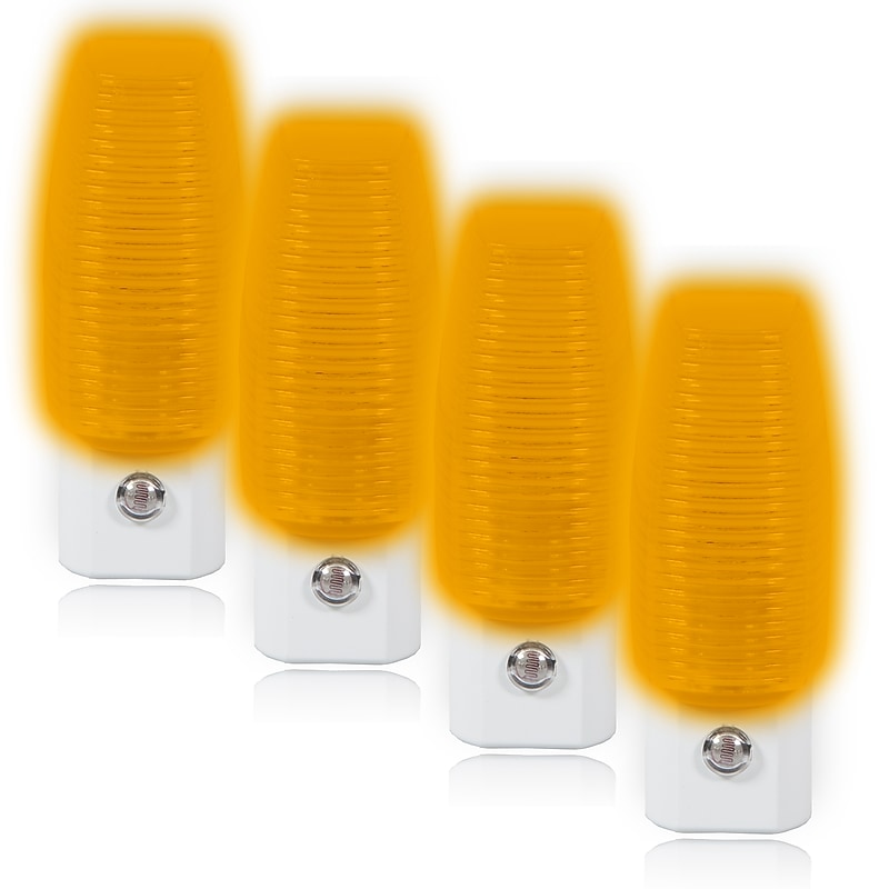 Maxxima LED Night Light, Dusk to Dawn Sensor, Pack of 4, Amber (MLN-16A-4) image 1