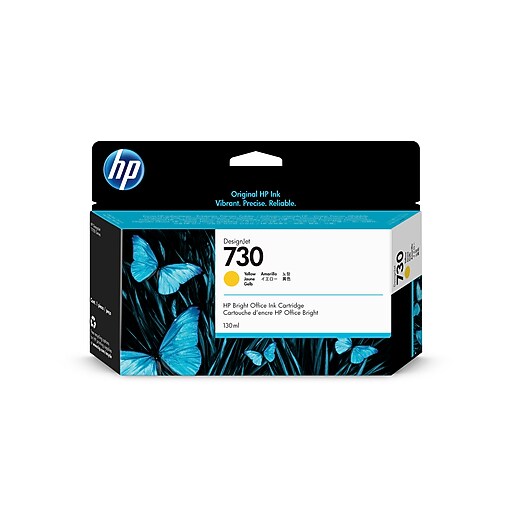 HP 730 DesignJet 130ml Yellow Ink Cartridge (P2V64A) at Staples