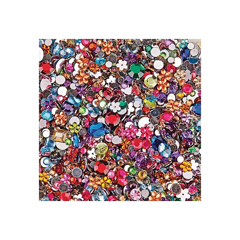 S&S Worldwide Faceted Acrylic Gemstones 1/2Lb Mix (STK-207) image 1