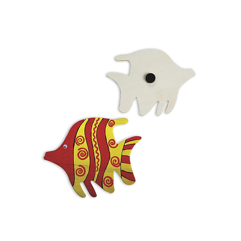 S&S Worldwide Tropical Fish Wood Magnet, 12/Pack (CF-8300) image 1