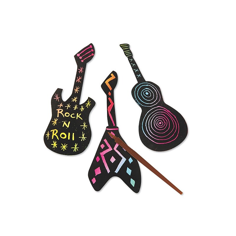 S&S Groovy Scratch Guitars, 48/Pack (CE4667) image 1