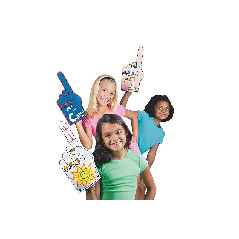 S&S Worldwide, Number One Foam Hand Pk12, (CM157) image 1