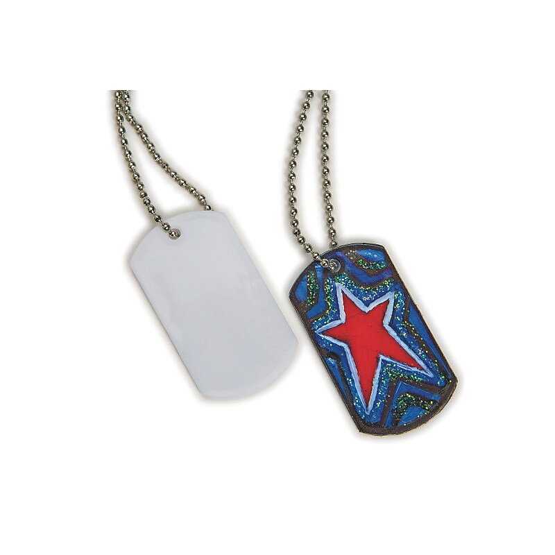 S&S Worldwide Color Me Dog Tag Necklaces, 50/Pack (CF-14136) image 1