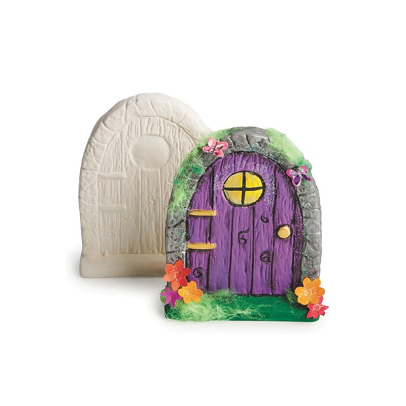 S&S Worldwide Color Me Ceramic Bisque Fairy Door, Pack of 12 (SP2015029) image 1