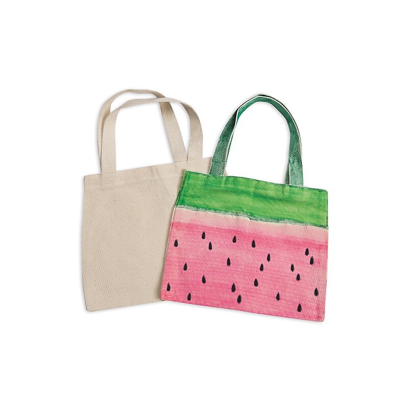 S&S Worldwide Color Me Medium Canvas Tote, Pack of 6 (CM227) image 1