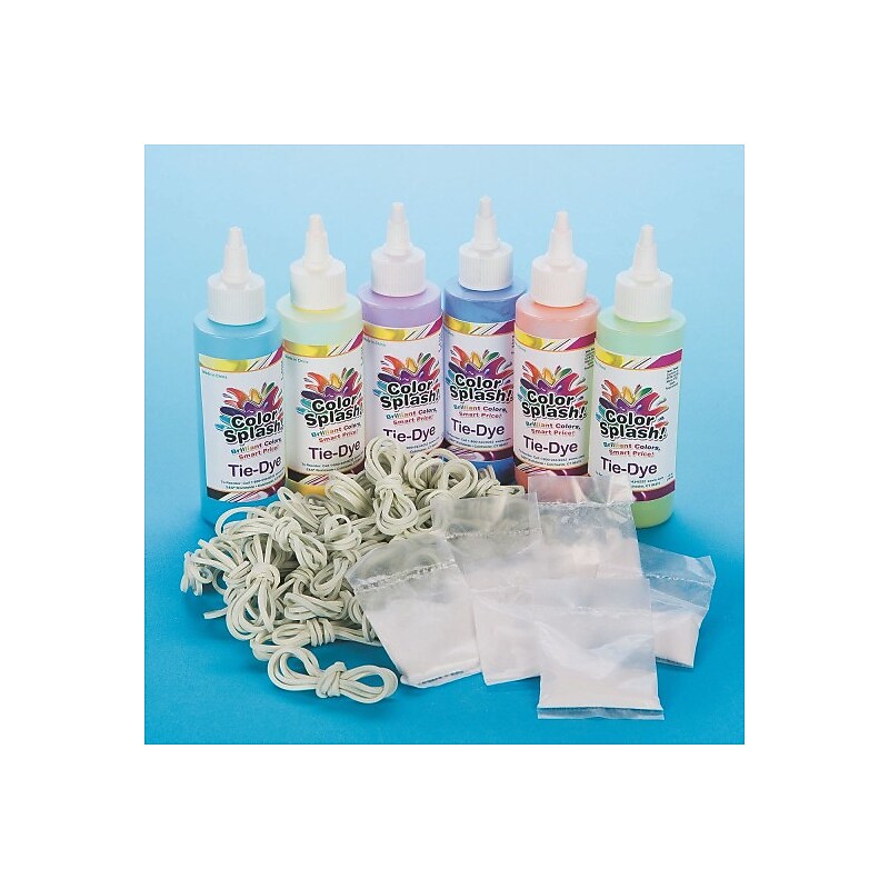 Color Splash Easy Tie-Dye Bottled Powdered Dye, Bright Assorted Colors, 6/Set (FA3452) image 1