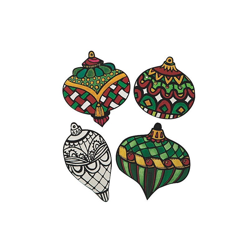 S&S Worldwide, Velvet Art  Ornaments Pk24, (76820-PS1403) image 1