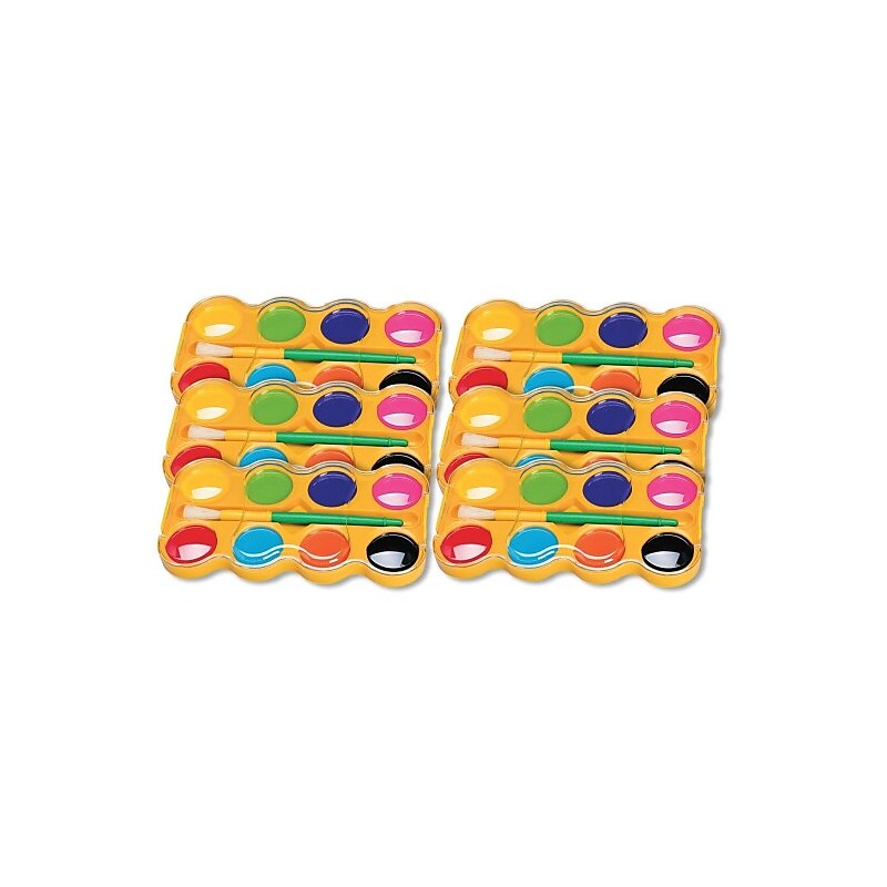 Wing Art Supplies Co Ltd, Watercolor Tray Pack With Brushes Pk/6, (PT3412) image 1