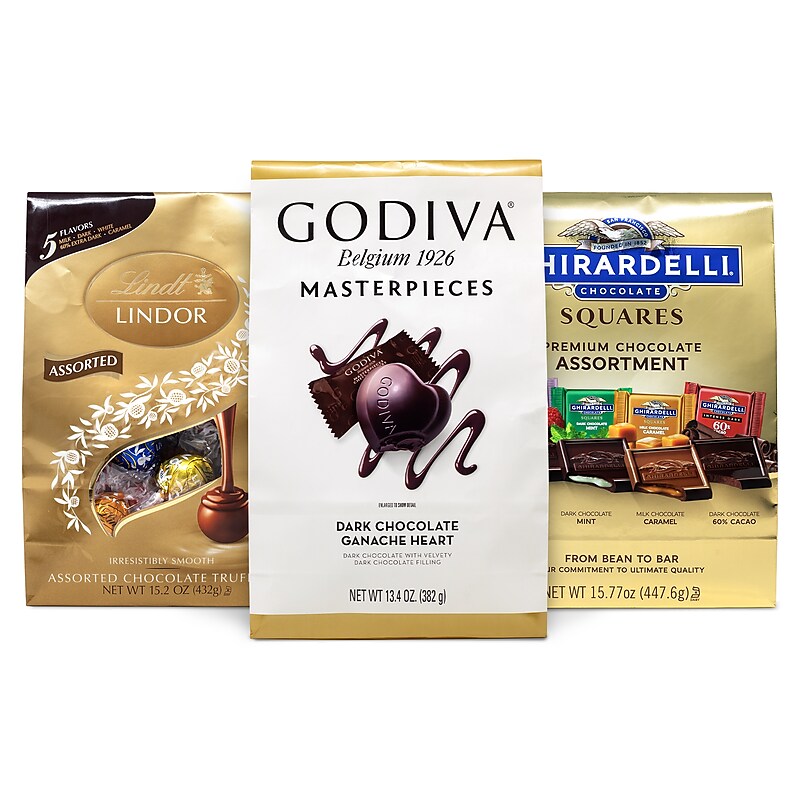 Godiva Miniatures Assorted Chocolate, 3/Pack (600-00730) image 1