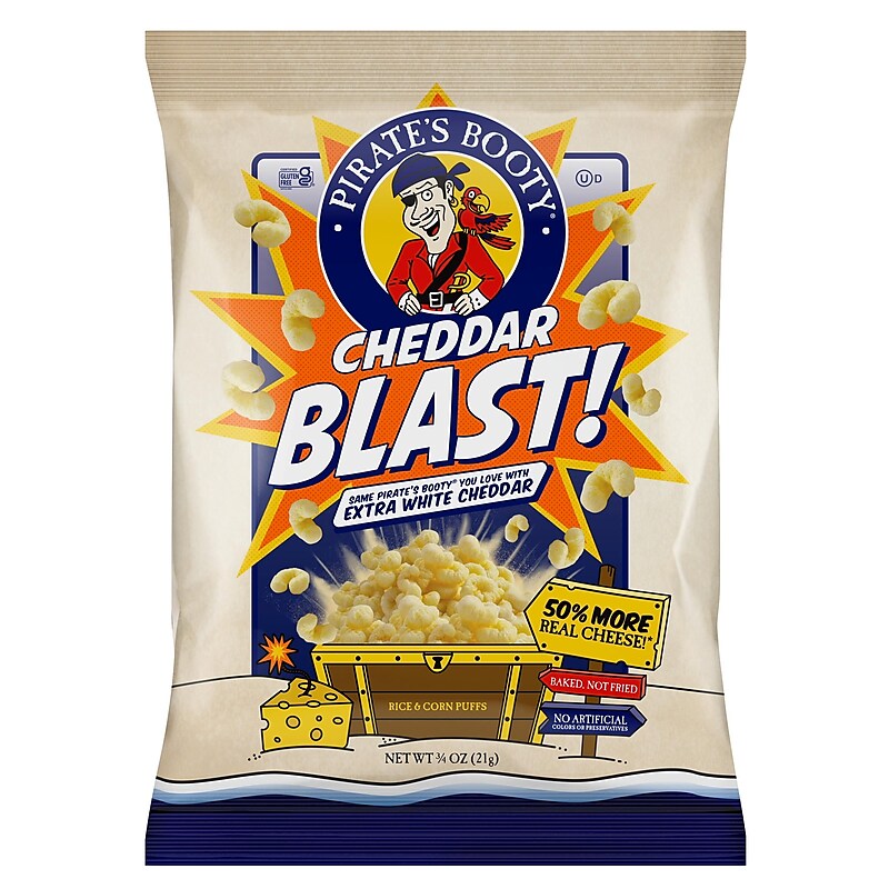 Pirate's Booty Cheddar Blast, .75oz, 16/Box (324-00002) image 1