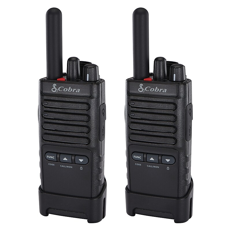 Cobra Pro Business 42-Mile Range FRS 2-Way Radios with Surveillance Headset, Black, 2-Pack (PX652) image 1