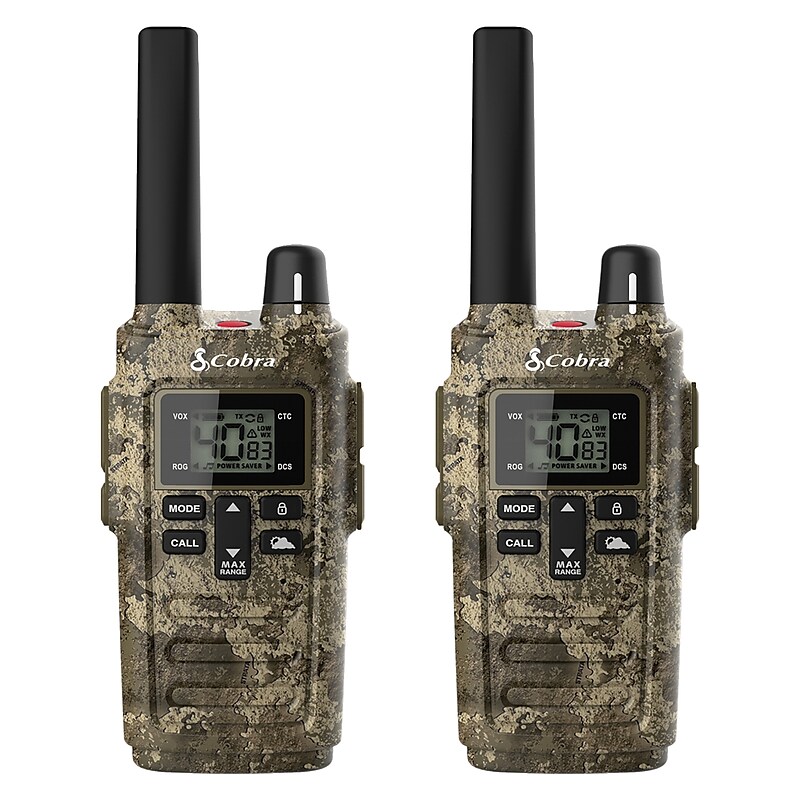Cobra Rugged 32-Mile Range 2-Way Radio, Camouflage, 2/Pack (RX380TTC) image 1