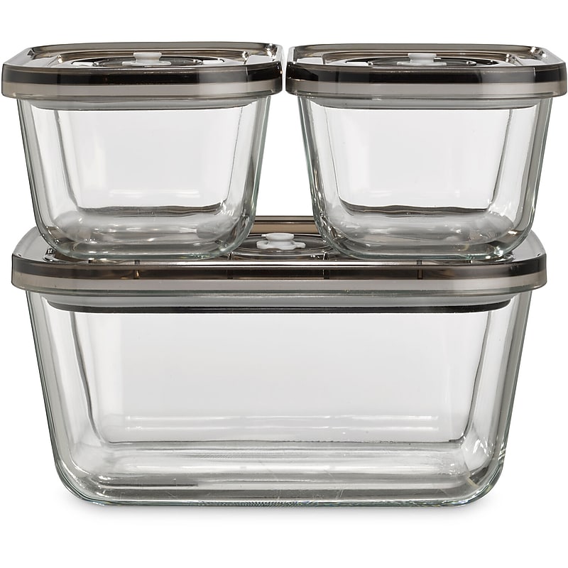 Caso Design VG 3000 3-Piece Food Vacuum Canister Set Glass (11177) image 1