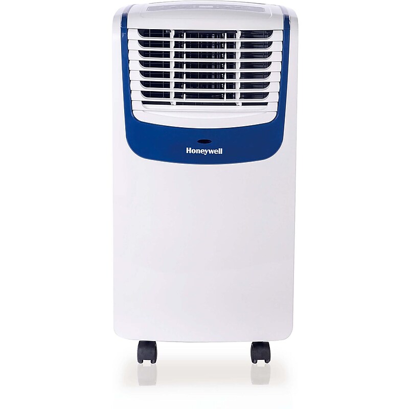 Honeywell 9,100 BTU (ASHRAE)/6,100 BTU (SACC) Portable Air Conditioner White/Blue (MO08CESWB6) image 1