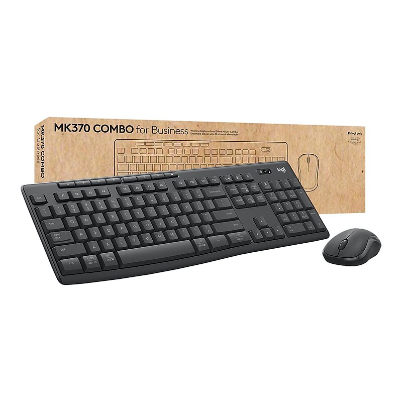 Logitech MK370 Wireless Keyboard and Mouse Combo for Business, Graphite (920-011887) image 1